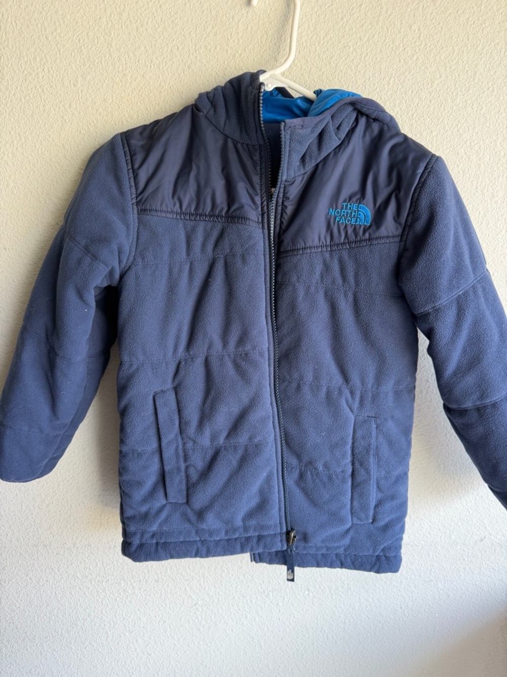 The North Face Reversible Kids Navy Blue Puffer Jacket